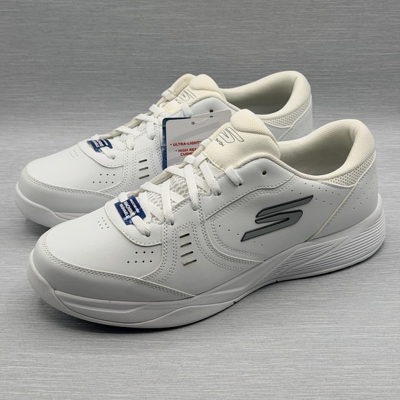 Skechers Men's 13 Pickleball Shoes White Viper Smash Lightweight246072